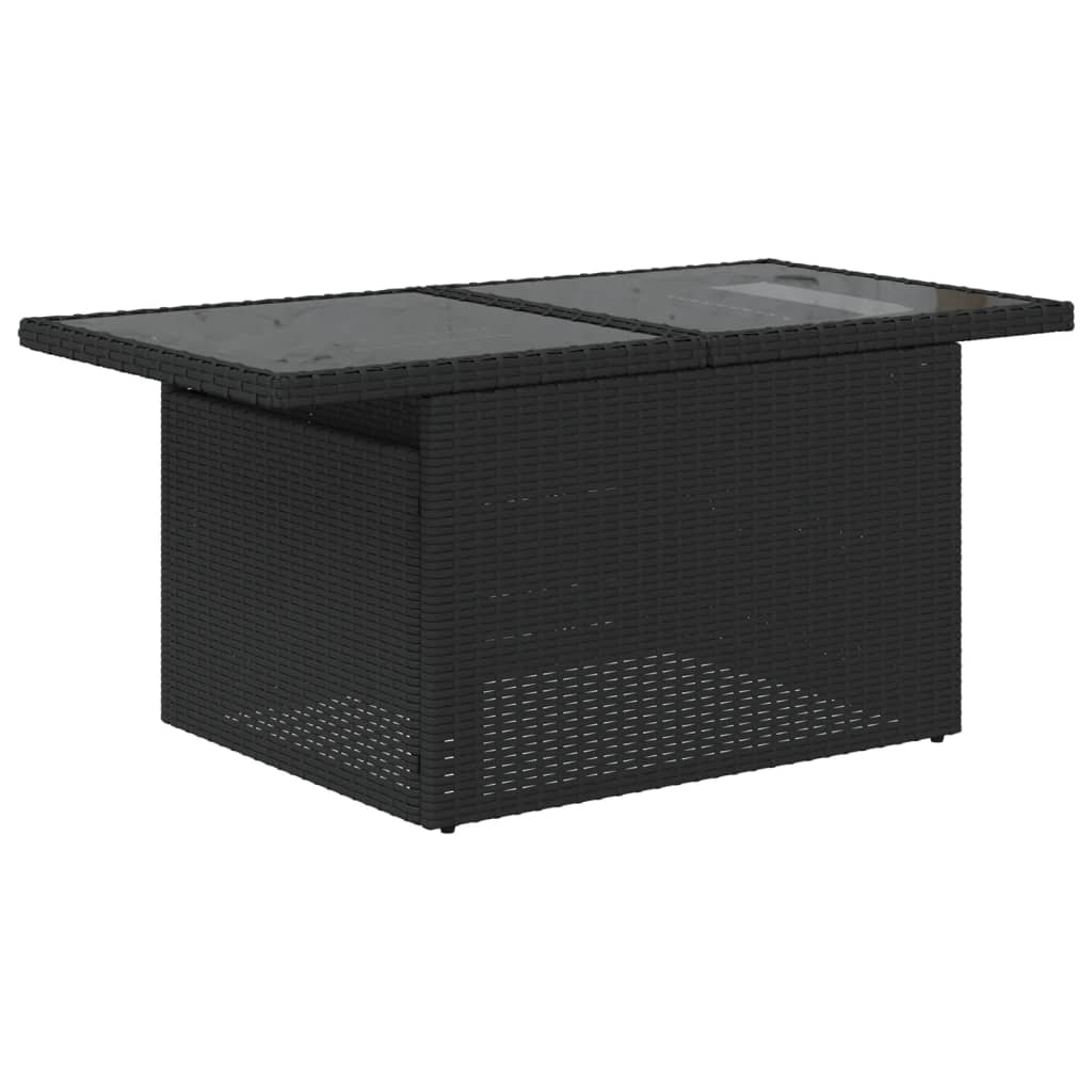 Set Divani da Giardino 5 pz con Cuscini in Polyrattan Nero 3266555