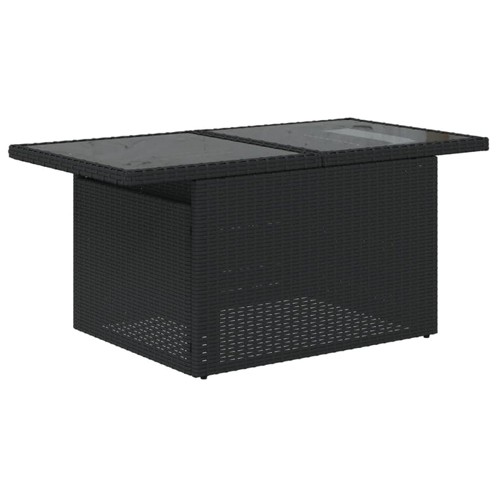 Set Divani da Giardino 5 pz con Cuscini in Polyrattan Nero 3266556