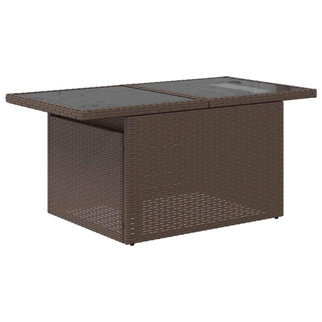 Set Divani da Giardino 7 pz con Cuscini Marrone in Polyrattan 3266623