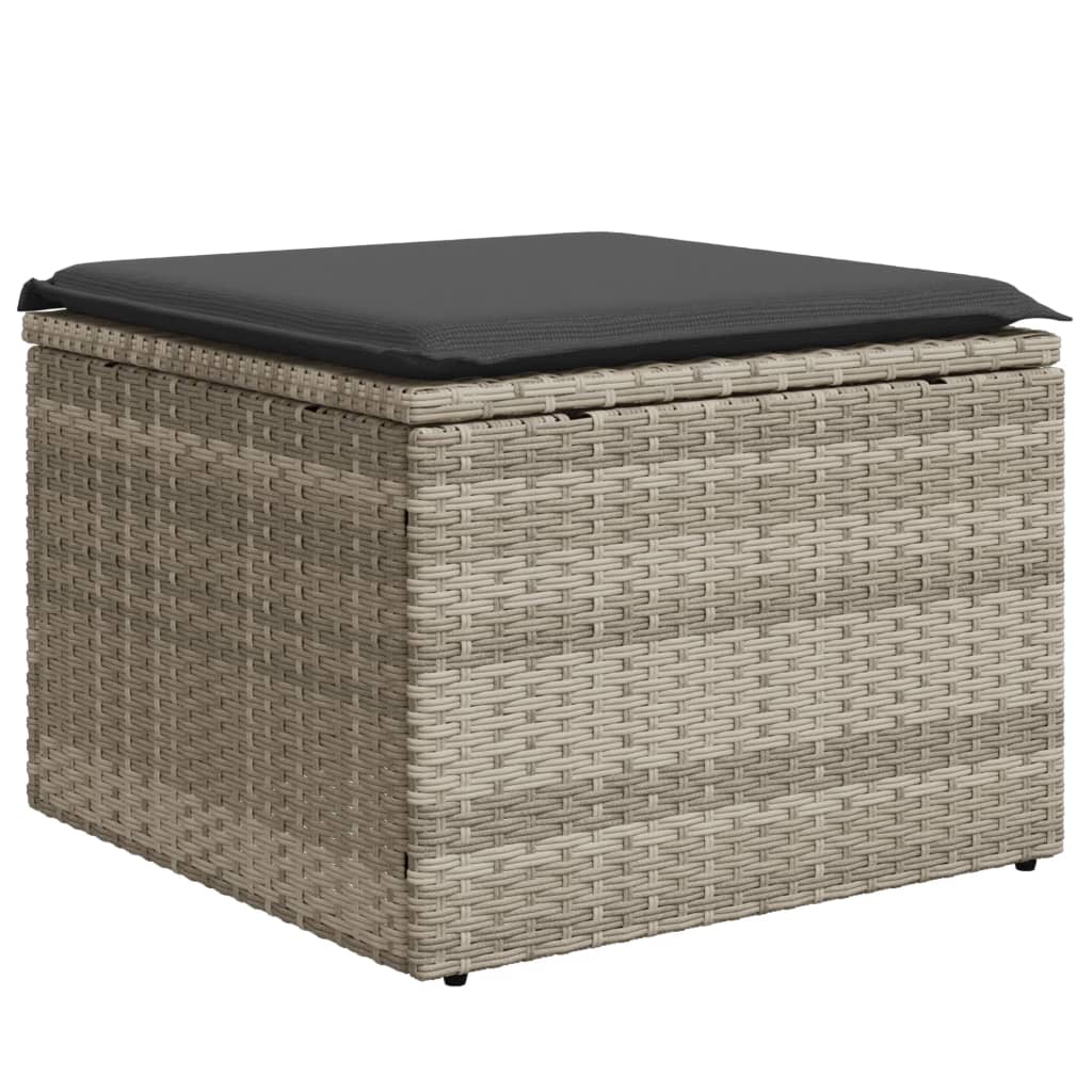 Set Divano da Giardino 8pz con Cuscini Grigio Chiaro Polyrattan 3266762
