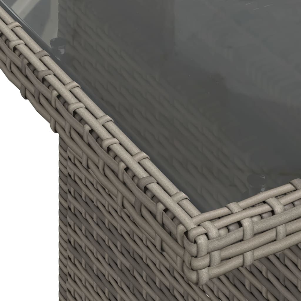 Set Divani da Giardino 7 pz con Cuscini Grigio in Polyrattan 3267130