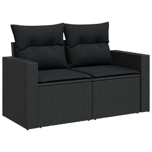 Set Divani da Giardino con Cuscini 7pz Nero Polyrattan 3267415