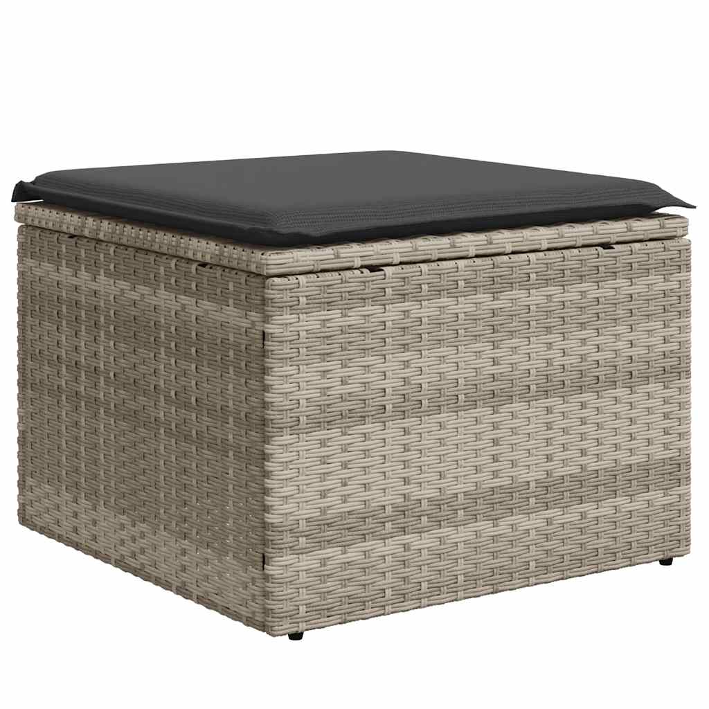 vidaXL Set Divano da Giardino 6pz con Cuscini Grigio Chiaro Polyrattan
