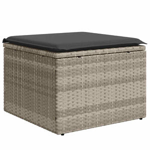 vidaXL Set Divano da Giardino 6pz con Cuscini Grigio Chiaro Polyrattan
