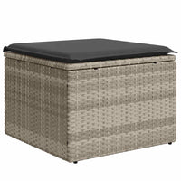 vidaXL Set Divano da Giardino 6pz con Cuscini Grigio Chiaro Polyrattan