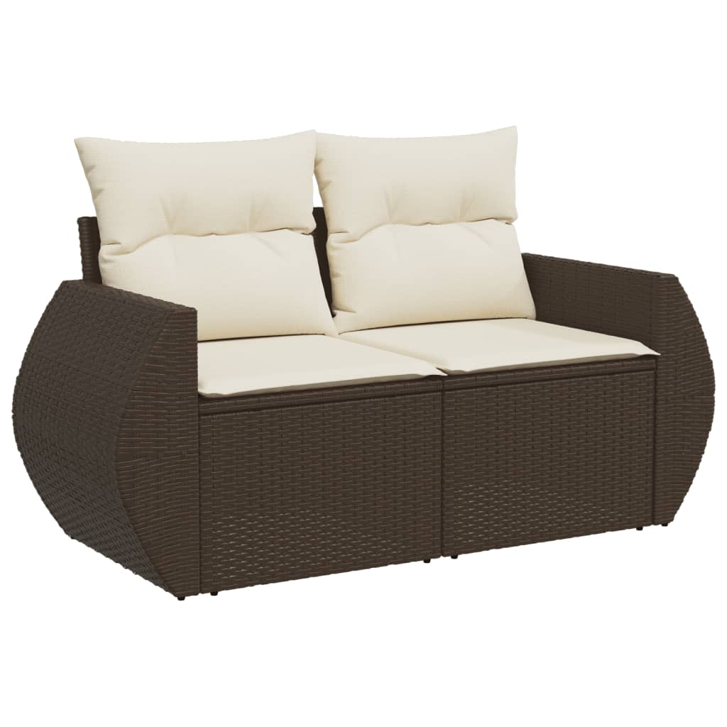 Set Divano da Giardino 6 pz con Cuscini Marrone in Polyrattan 3268503