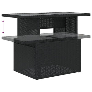 Set Divani da Giardino con Cuscini 7pz Nero Polyrattan 3268556