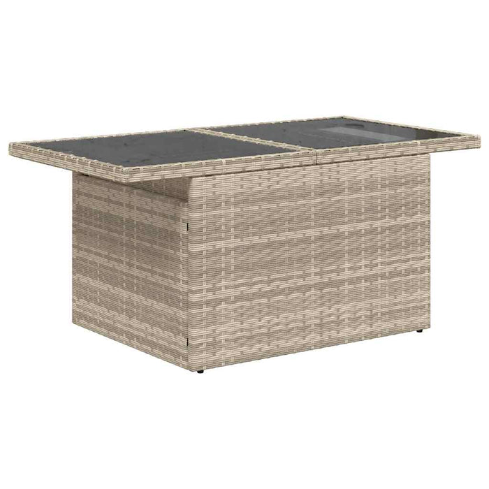 Set Divano da Giardino 9pz con Cuscini Grigio Chiaro Polyrattan 3268672