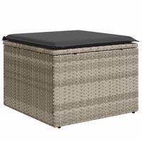 vidaXL Set Divano da Giardino 8pz con Cuscini Grigio Chiaro Polyrattan