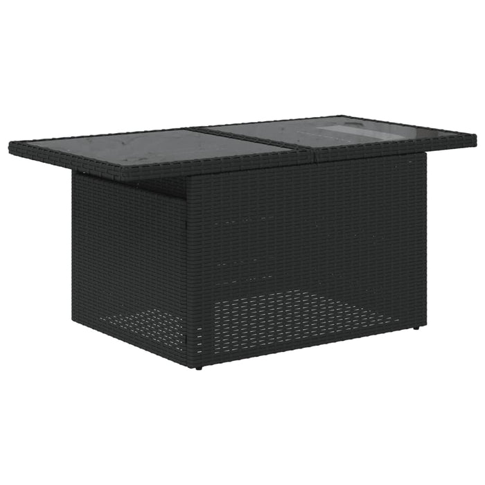 Set Divani da Giardino con Cuscini 7pz Nero Polyrattan 3269196