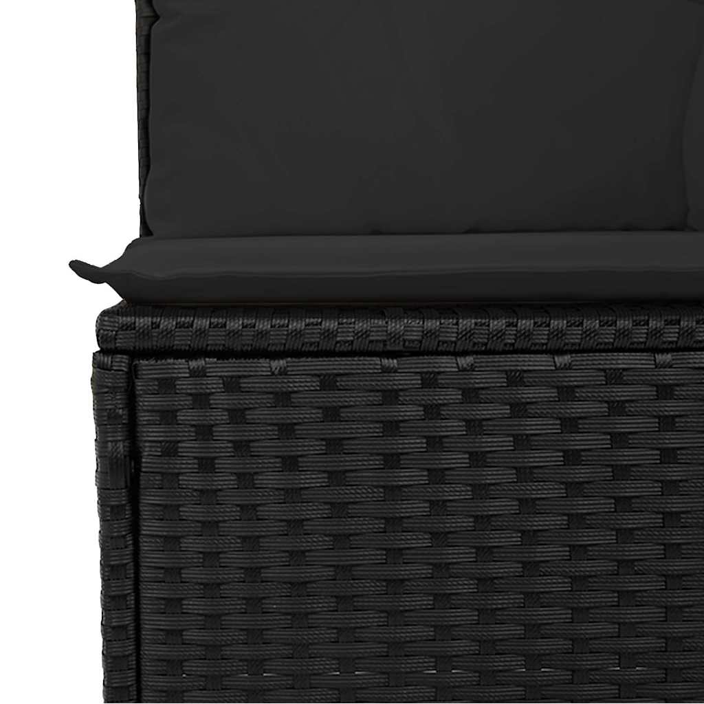 Set Divani da Giardino con Cuscini 7pz Nero Polyrattan 3269305