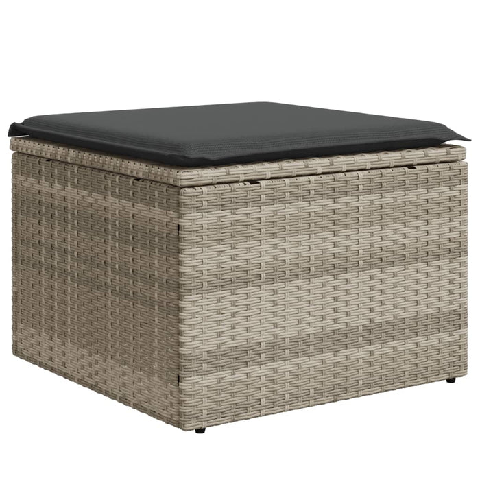 vidaXL Set Divani da Giardino 7pz con Cuscini Grigio Chiaro Polyrattan