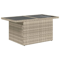 Set Divano da Giardino 8pz con Cuscini Grigio Chiaro Polyrattan 3269322