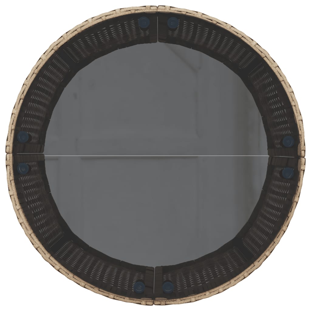 vidaXL Set Divani da Giardino Semicircolare 3 pz in Polyrattan Beige