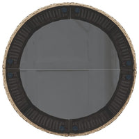 vidaXL Set Divani da Giardino Semicircolare 3 pz in Polyrattan Beige