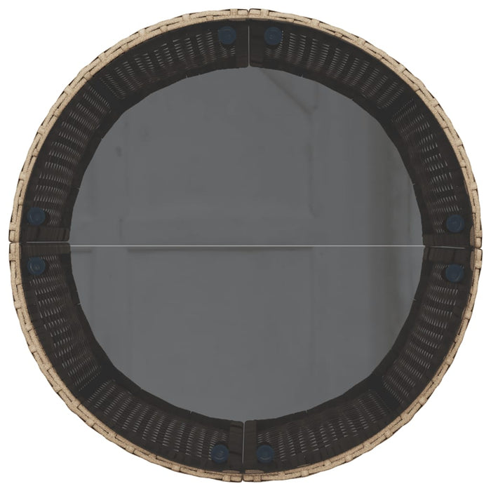 vidaXL Set Divani da Giardino Semicircolare 3 pz in Polyrattan Beige