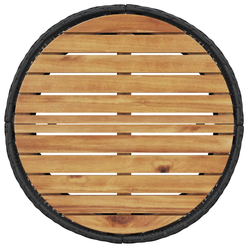 Set Divani da Giardino Semicircolare 3 pz in Polyrattan Nero 3262069