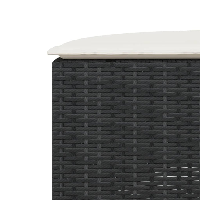 Set Divani da Giardino Semicircolare 3 pz in Polyrattan Nero 3262069