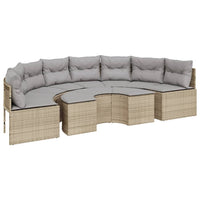 Set Divani da Giardino Semicircolare 2 pz in Polyrattan Beige 3262072