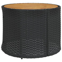 vidaXL Set Divani da Giardino Semicircolare 3 pz in Polyrattan Nero