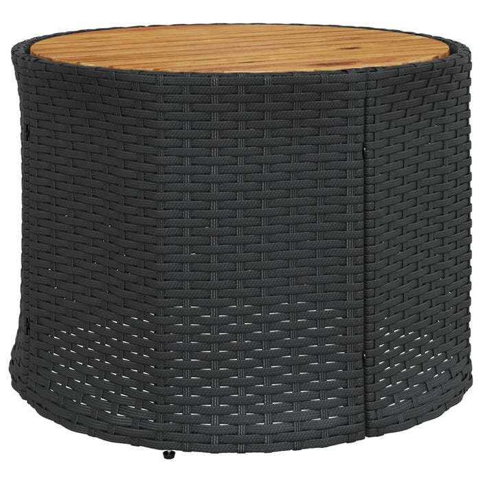 vidaXL Set Divani da Giardino Semicircolare 3 pz in Polyrattan Nero