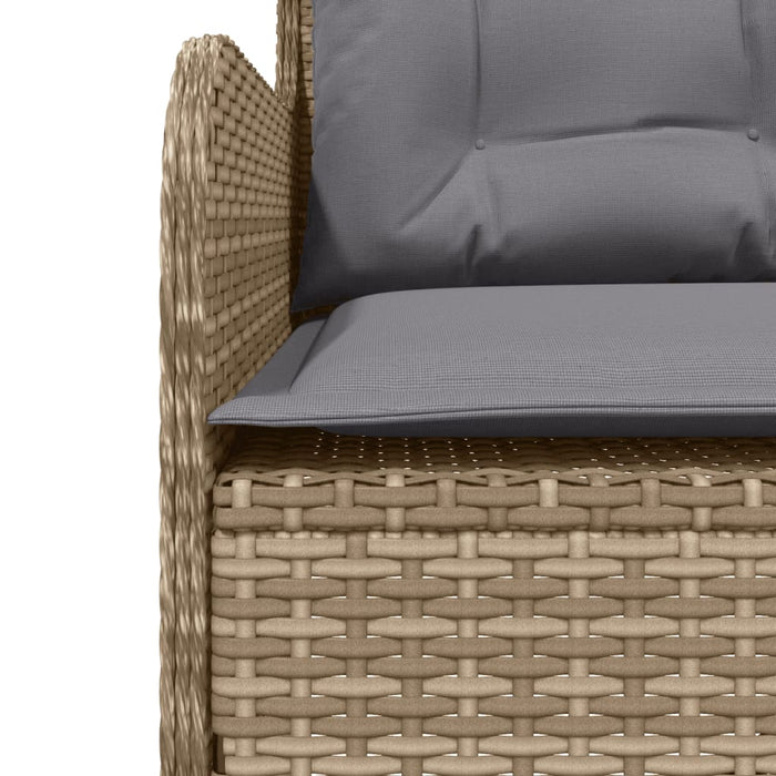 vidaXL Set Divani da Giardino 2 pz con Cuscini Beige in Polyrattan