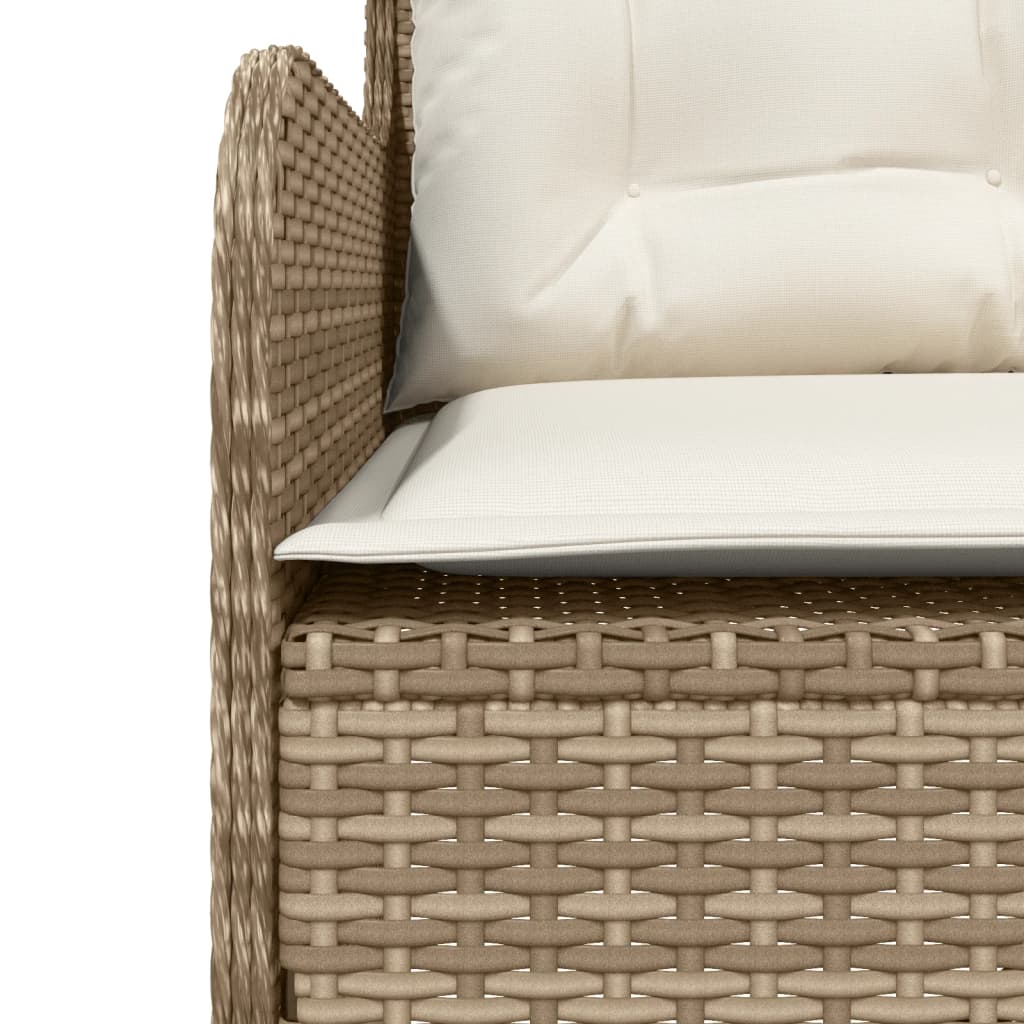 vidaXL Set Divani da Giardino 2 pz con Cuscini Beige in Polyrattan