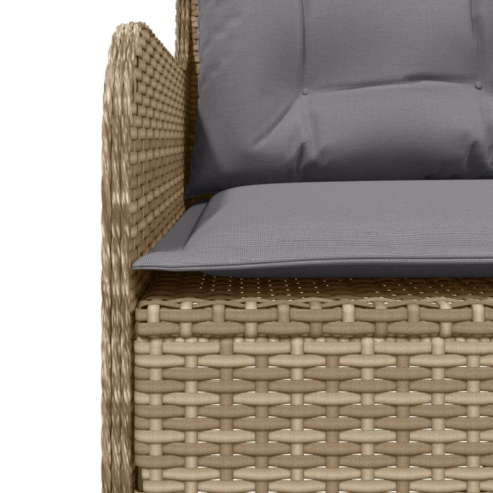 vidaXL Set Divani da Giardino 2 pz con Cuscini Beige in Polyrattan