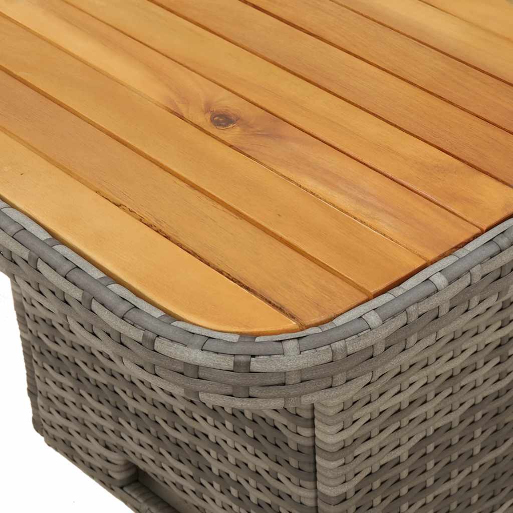 vidaXL Set Divani da Giardino 3 pz con Cuscini in Polyrattan Grigio