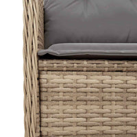 vidaXL Set Divani da Giardino 3 pz con Cuscini in Polyrattan Beige