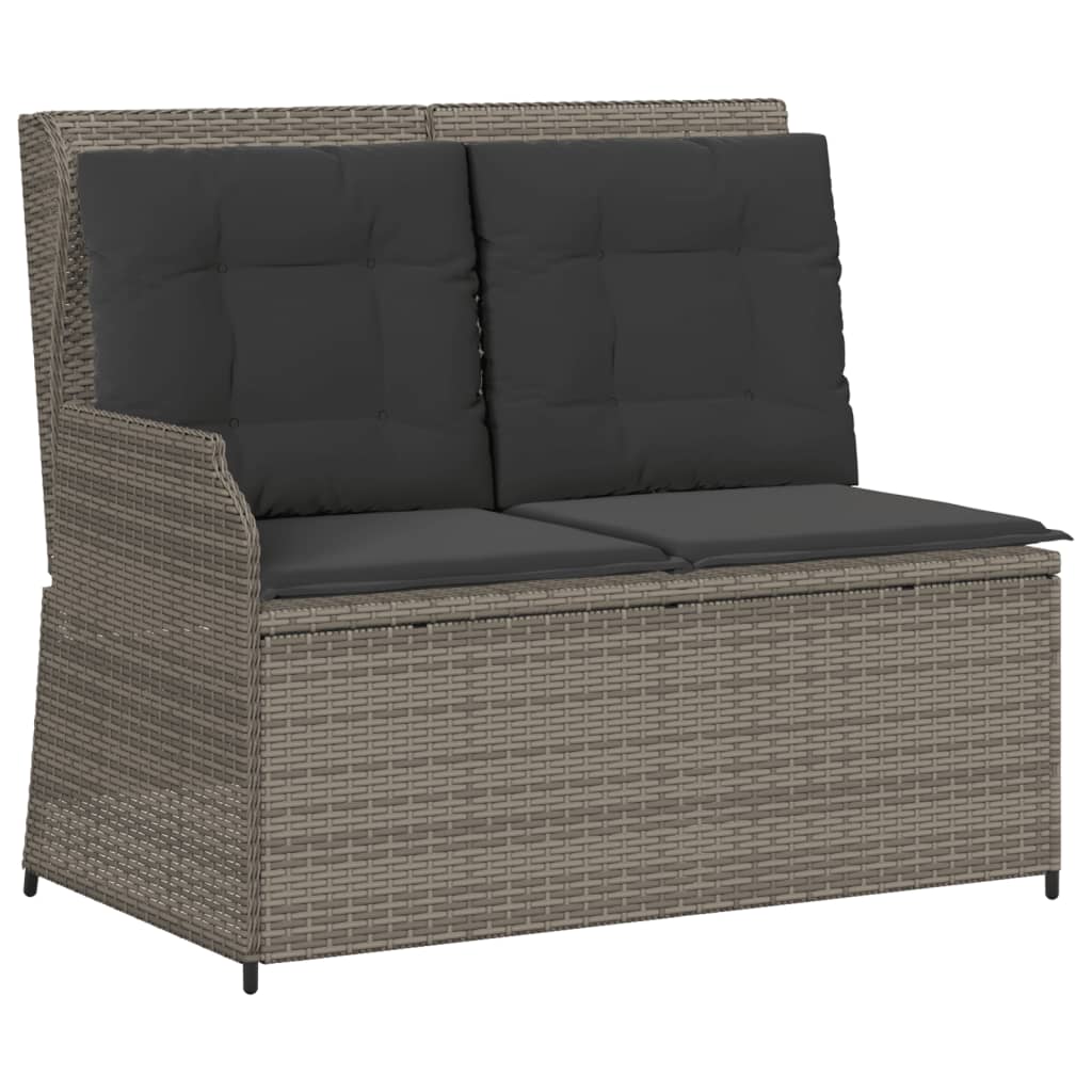 vidaXL Set Divani da Giardino 4 pz con Cuscini in Polyrattan Grigio