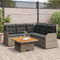 vidaXL Set Divani da Giardino 4 pz con Cuscini in Polyrattan Grigio
