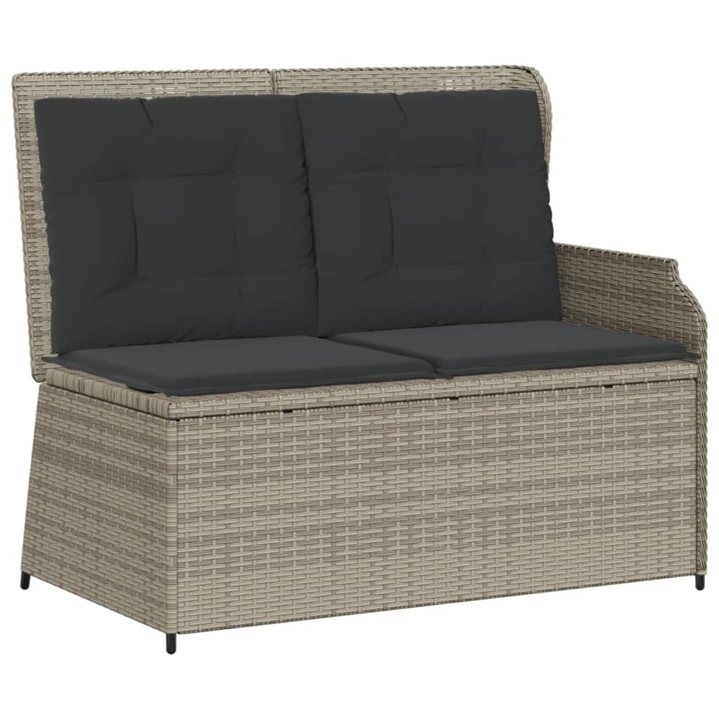 Set Divani da Giardino 5pz con Cuscini Polyrattan Grigio Chiaro 3262154