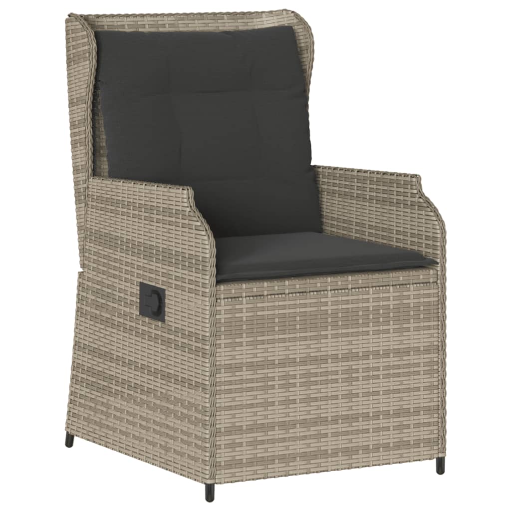 Set Divani da Giardino 5pz con Cuscini Polyrattan Grigio Chiaro 3262154