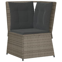vidaXL Set Divani da Giardino 5 pz con Cuscini in Polyrattan Grigio