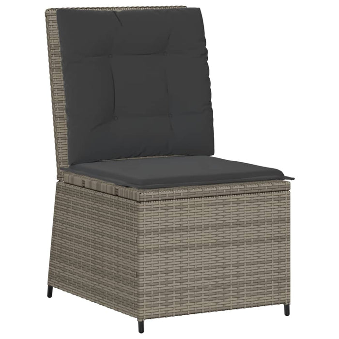 vidaXL Set Divani da Giardino 5 pz con Cuscini in Polyrattan Grigio