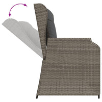 vidaXL Set Divani da Giardino 5 pz con Cuscini in Polyrattan Grigio