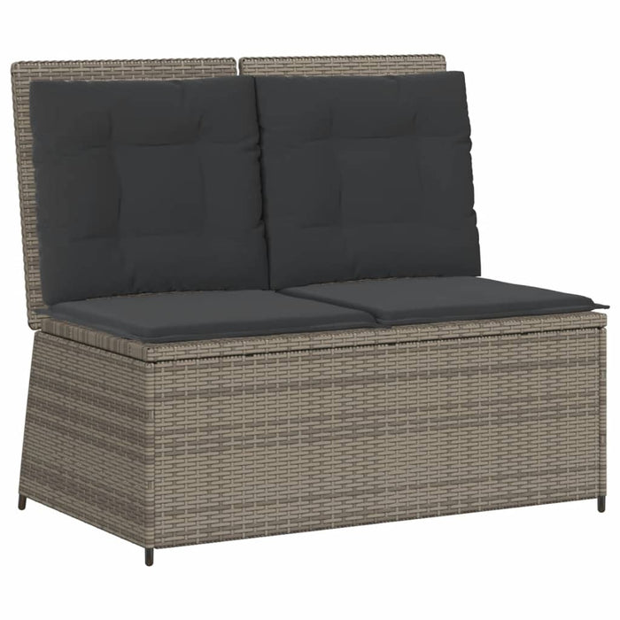 vidaXL Set Divani da Giardino 7 pz con Cuscini in Polyrattan Grigio
