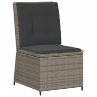 vidaXL Set Divani da Giardino 7 pz con Cuscini in Polyrattan Grigio