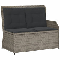 Set Divani da Giardino 7 pz con Cuscini in Polyrattan Grigio 3262380