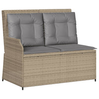 vidaXL Set Divani da Giardino 7 pz con Cuscini in Polyrattan Beige