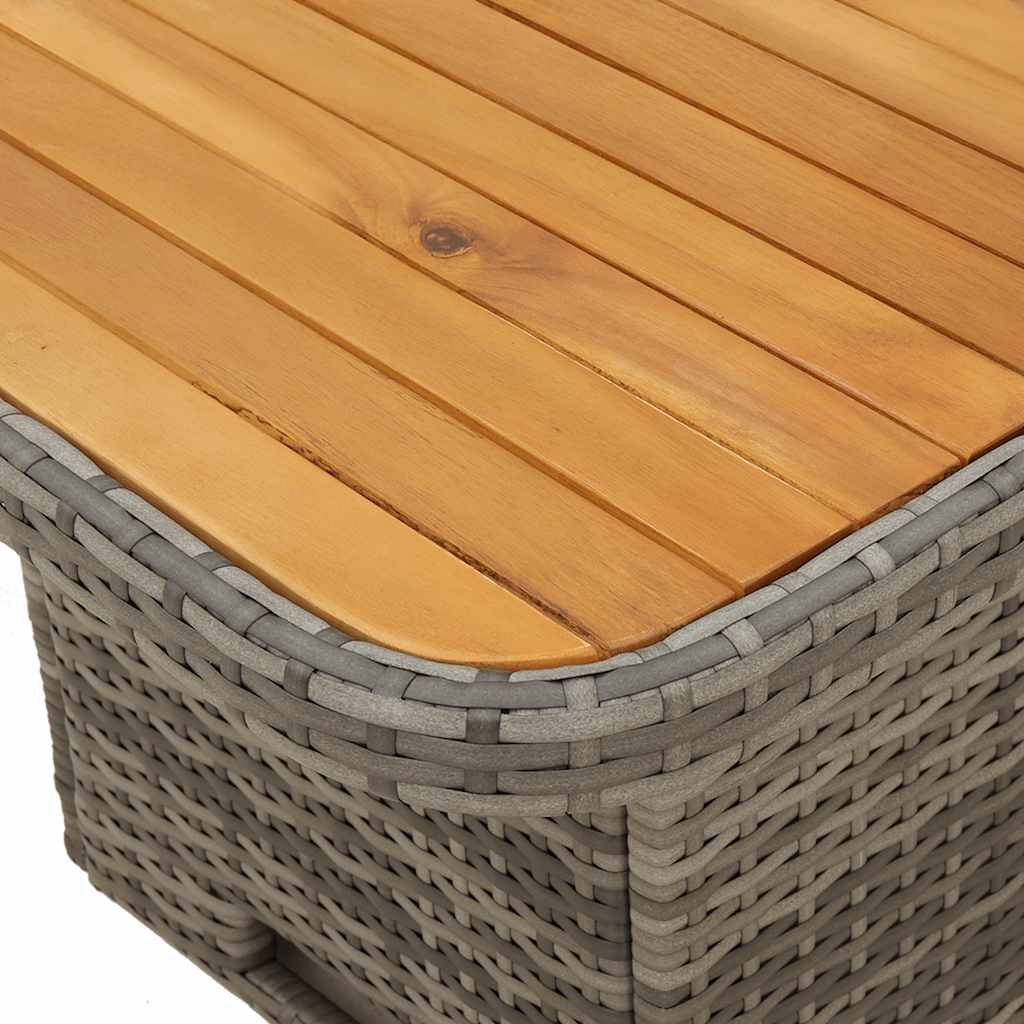 vidaXL Set Divani da Giardino 3 pz con Cuscini in Polyrattan Grigio