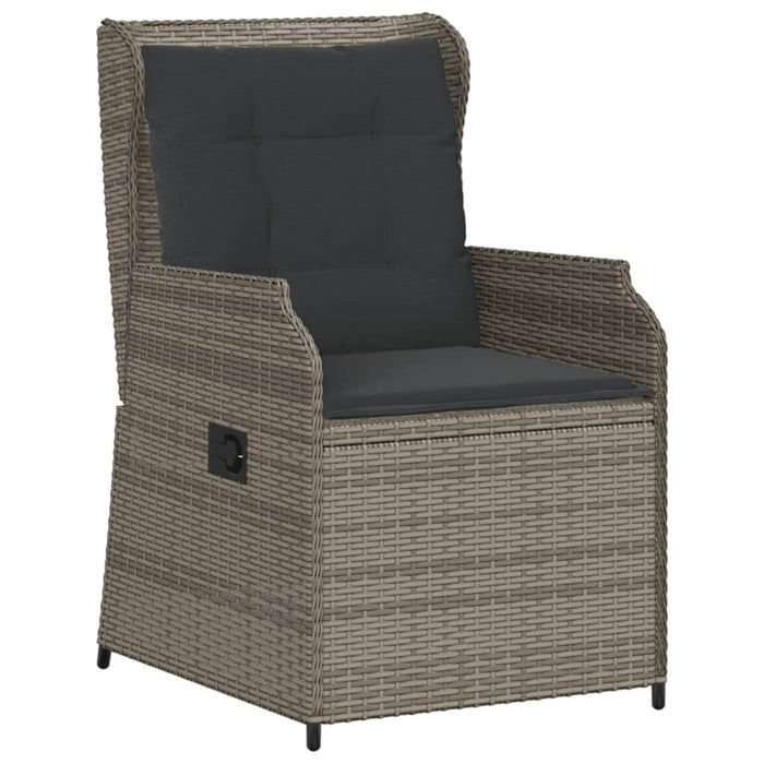 vidaXL Set Divani da Giardino 5 pz con Cuscini in Polyrattan Grigio