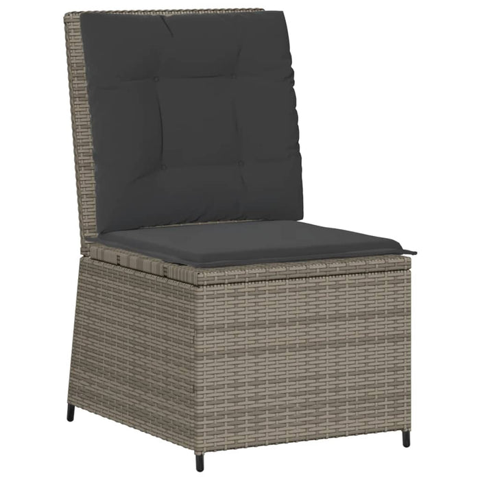 vidaXL Set Divani da Giardino 5 pz con Cuscini in Polyrattan Grigio