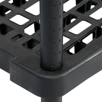 vidaXL Scaffale a 5 Ripiani Nero 93,5x45,5x194,5 cm in PP