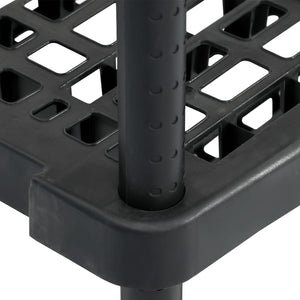 vidaXL Scaffale a 5 Ripiani Nero 93,5x45,5x194,5 cm in PP
