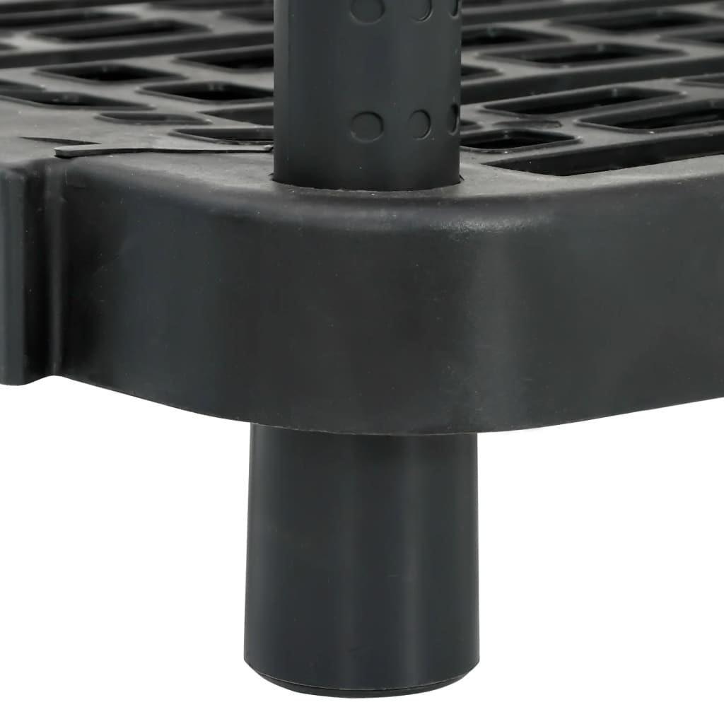 vidaXL Scaffale a 5 Ripiani Nero 93,5x45,5x194,5 cm in PP
