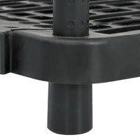 vidaXL Scaffale a 5 Ripiani Nero 93,5x45,5x194,5 cm in PP