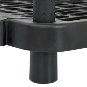 vidaXL Scaffale a 5 Ripiani Nero 93,5x45,5x194,5 cm in PP
