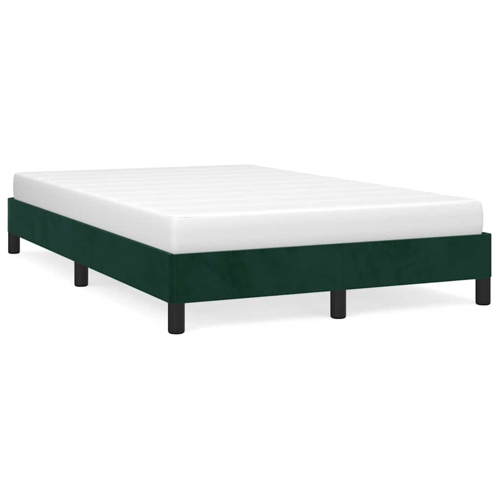 Giroletto senza Materasso-Struttura Letto Verde Scuro 120x190 cm Velluto 504104